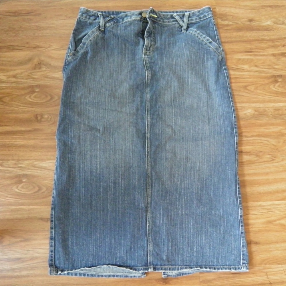 Cato Classic Long Denim Jean Skirt Size 16